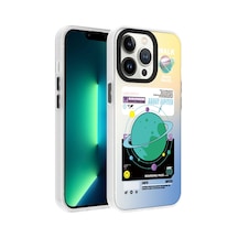 Apple iPhone Uyumlu 13 Pro Max Kılıf Vibe Desenli Kamera Yükseltili Mat Parmak İzi Tutmayan Silikon Pazarplus Gezegen