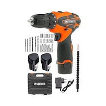Steiner Titan 36 V Metal Şanzuman Çift Akülü Şarjlı Vidalama + Set Turuncu