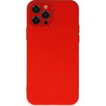 Newface Apple Uyumlu iPhone 12 Pro Max Kılıf Lansman Glass Kapak - Kırmızı Resimdeki