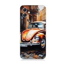 Samsung Galaxy A05 Uyumlu Retro Sokakta Vosvos Desenli Silikon Kılıf Çok Renkli