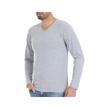 3 Adet Yıldız Erkek Likralı Uzun Kollu T-shirt Fanila Gri 352 Gri