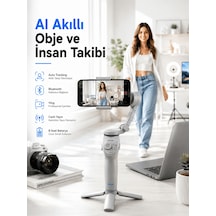 Yapay Zeka Takipli Telefon Gimbali Katlanabilir Tripod Bluetooth