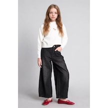 Defacto Wide Leg Siyah Kız Çocuk Jean Pantolon I2642a8/nm40