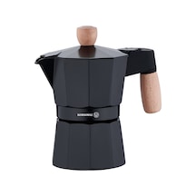Korkmaz Etna 3 Fincan Siyah Moka Pot 150 ml