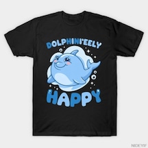 Flood Of Style Dolphinitely Mutlu Kawaii Sevimli Komik T-shirt Erkekler Kadınlar Için % 100% Pamuk T Shirt K Çok Renkli