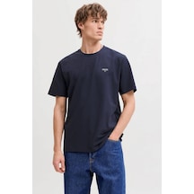 Jack & Jones Erkek T Shirt 12292383 Koyu Lacıvert Koyu Lacıvert