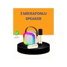 Çift Mikrofonlu Kompakt Karaoke Hoparlör Uzun Pil Ömrü Mh-hs4207-5274
