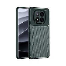 Xiaomi Redmi Note 14 Pro 4g Uyumlu Kılıf Auto Focus Karbon Kapak - Koyu Yeşil