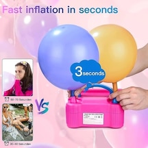 Elektrikli Balon Şişirme Makinesi Pembe
