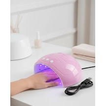 Ultraviyole Işıklı 15 Ledli 45w Oje Kurutucu Makine Pembe Belirtilmemiş
