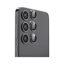 Samsung Galaxy S25 Plus Uyumlu Raze Metal Kamera Lens - Siyah