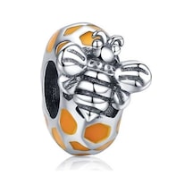 Fastbuy S925 Ayar Gümüş Arı Boncuk Dıy Bilezik Kolye Aksesuarları Çok Renkli Takı El Yapımı Çok Renkli