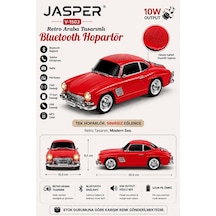 Jasper Jpr-1503 Kırmızı 10w Bluetooth Hoparlörlü Retro Araba Tasarım Fm Radyo, Usb, Tf Kart, Aux Ve Mp3 Ç