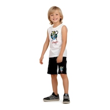 Fyk Kids Erkek Çocuk Tropical Baskılı Alt-üst Takım Beyaz