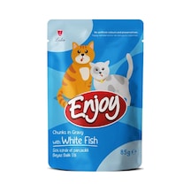 Enjoy Enyoj Pouch Balıklı Yetişkin Kedi Maması 85 Gr