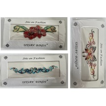 Airbrush Tattoo Taşlı Yapıştırma Dövme 3'lü Set4