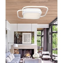 İkili Kare Led Plafonyer Avize Üç Renkli Beyaz Renkli Çok Renkli