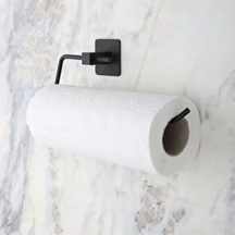 Kendiliğinden Yapışkanlı Siyah Paslanmaz Metal Rulo Havluluk Aparat Siyah Diğer