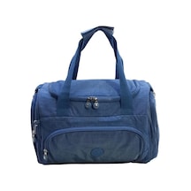 Hafif Klinkır Kumaş Yağmur Geçirmez Kabin Boy Seyehat Spor Çantası Mavi