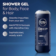 Men Erkek Deep Dimension Banyo Ve Duş Jeli 500ml, 3'ü1 Arada Komple Bakım, Vücut Saç Ve Yüz 299950 Diğer