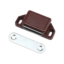 Mıknatıslı Plastik Mobilya Kapak Kilidi 36x25x15mm - Kahverengi