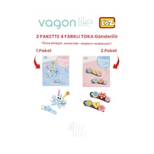 4'lü Saç Toka Seti Önce Birleştir,sonra Tak 2 Paket 4 Adet Gönderilir Yapı Toka Seti Ff 7115-7136