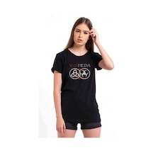 The100 Wanheda Baskılı Siyah Kadın Tshirt