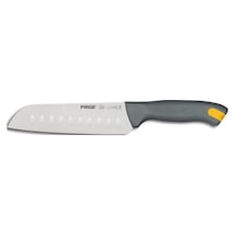 Santoku Bıçağı Oluklu Pirge 37168 18Cm50X180X3Mm Bileme Fabrika Ayarı Gri - Sarı