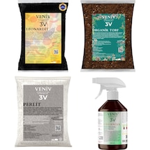 3v Bitki Bakım Yetiştirme Seti-torf 2l -leonardit 2l -perlit 2l -organiva Organik Besin 500 Ml 4
