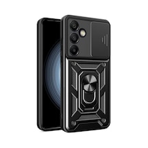Spia S24 Fe İle Uyumlu Kılıf Sürgülü Siyah Panther Yüzüklü Silikon  S24 Fe İle Uyumlu, Sürgülü Siyah Sku: Zeus8690010079411