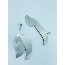 Stainless Kamp Metal Yaprak Modeli Küçükboy -9cm Gümüş