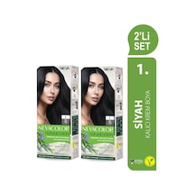 Neva Color Natural Color Saç Boyası 1 Siyah 2'li Set