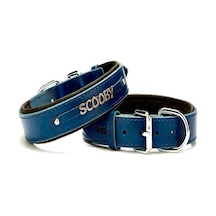 Doggie Deri İsimlikli Boyun Tasması Royal Blue Sbt 3515 L