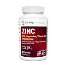 Çinko + Magnezyum + D3 Vitamini + Selenyum 60 Kapsül Takviye Edici Gıda Dr.berg