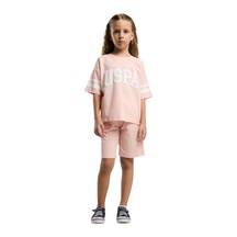 U.S. Polo Assn. Kız Çocuk Bermuda Takım Us2091-g Somon