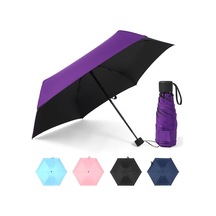 "6 Katlı Uv Koruma Şemsiye - Siyah Kaplamalı, Taşınabilir Ve Dayanıklı"