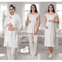 Mecit Pijama Mecit 1623 Hamile Lohusa Pijama Gecelik 7 Li Set