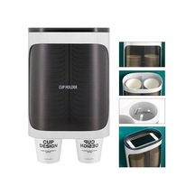Sunup Sn-27108 Kendinden Yapışkanlı Çiftli Plastik - Karton Bardak Dispenseri Beyaz