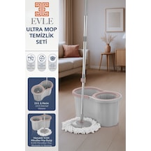 Lavine Premium 360 Mop Temizlik Seti 16 L, Gri, Paslanmaz Sap