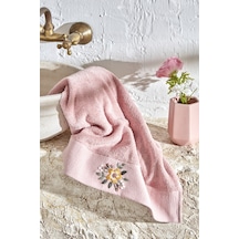 Karaca Home Comfort Touch Nakışlı %100 Pamuk Havlu Pudra 30x50 Cm 200.22.11.0112