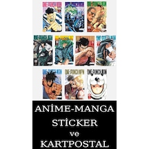 One Punch Man 6-7-8-9-10-11-12-13-14-15 Manga Seti 10 Kitap / Anime-manga Sticker Ve Kartpostal