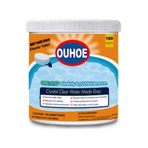 Aubyhe Ouhoe Havuz Temizleme Ve Dezenfeksiyon Fumare Tabletleri, 180 Adet, Toksik Olmayan, Kokusuz, Kir Ve Alg Kaldırıcı, Su Berraklığı Sağlar