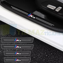 Bmw M Logo X3 Arma Karbon Kapı Eşiği Koruma Oto Sticker 4 Parça