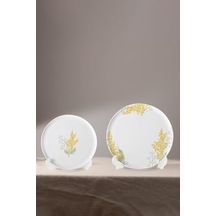 Mimosa Seramik 4'lü Servis Tabağı Seti 26 Cm Açık Gri