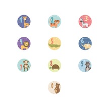 Sevimli Sayılar Çocuk Odası Duvar Sticker Yapışkanlı Folyo 1