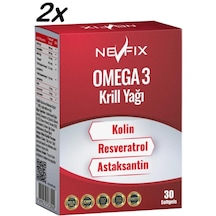 Nevfix Krill Oil Omega3 Kolin Resveratrol Astaksantin 2x30 Softgel