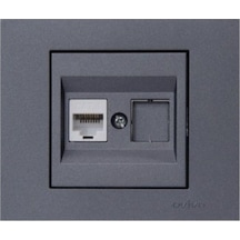 Ovivo Grano Metalik Füme Rj45 Cat6 Tekli Data Prizi
