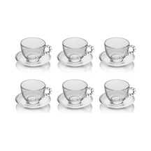 6 Lı Gırona Cam Çay Fincan Takımı Çok Renkli