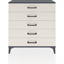 Arges Şifonyer 5 Çekmeceli 88x30x96 Antrasit-aytaşı Antrasit