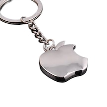 Schulzz Apple Elma Logo Şeklinde Parlak Krom Metal Anahtarlık